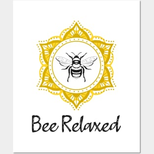 Bee Relaxed Mandala Posters and Art